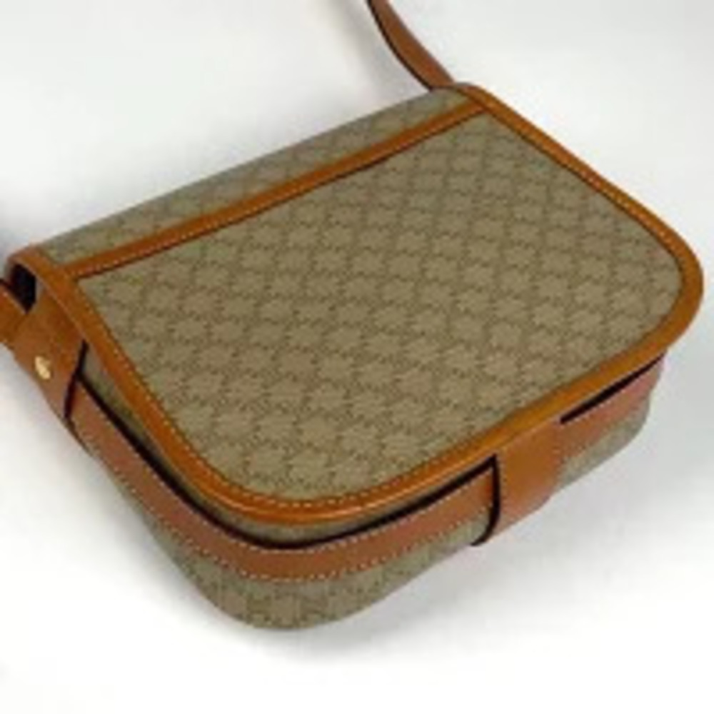 Celine bag brown canvas over shoulder all Macadam